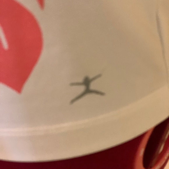 Danskin White with Orange Hibiscus print - Picture 3 of 7